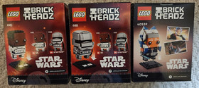 Lego Star Wars BrickHeadz LOT 41485 Finn 41486 Captain Phasma 40539 Ahsoka NEW