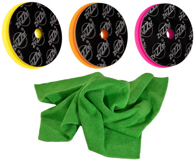 ZviZZer Allrounder Pad Set 3 Pads von Heavy Cut bis Finish 150mm Polierschwämme