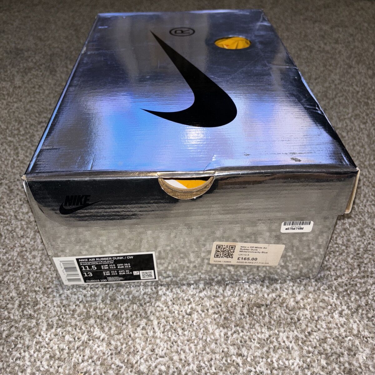 Size 11.5 - Nike Off-White x Air Rubber Dunk University Blue Size 11.5 - Nike Off-White x Air Rubber Dunk University Blue