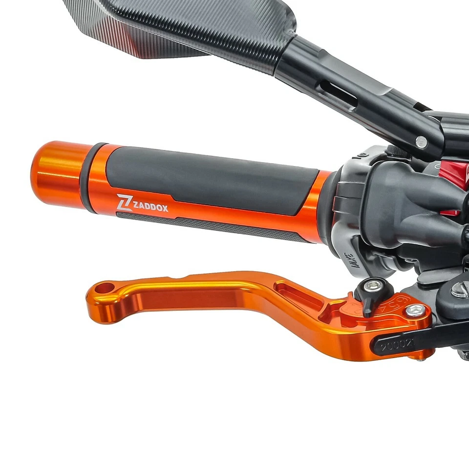 Poignées guidon pour Aprilia Dorsoduro 1200 LG4 orange 22mm - Photo 4/4