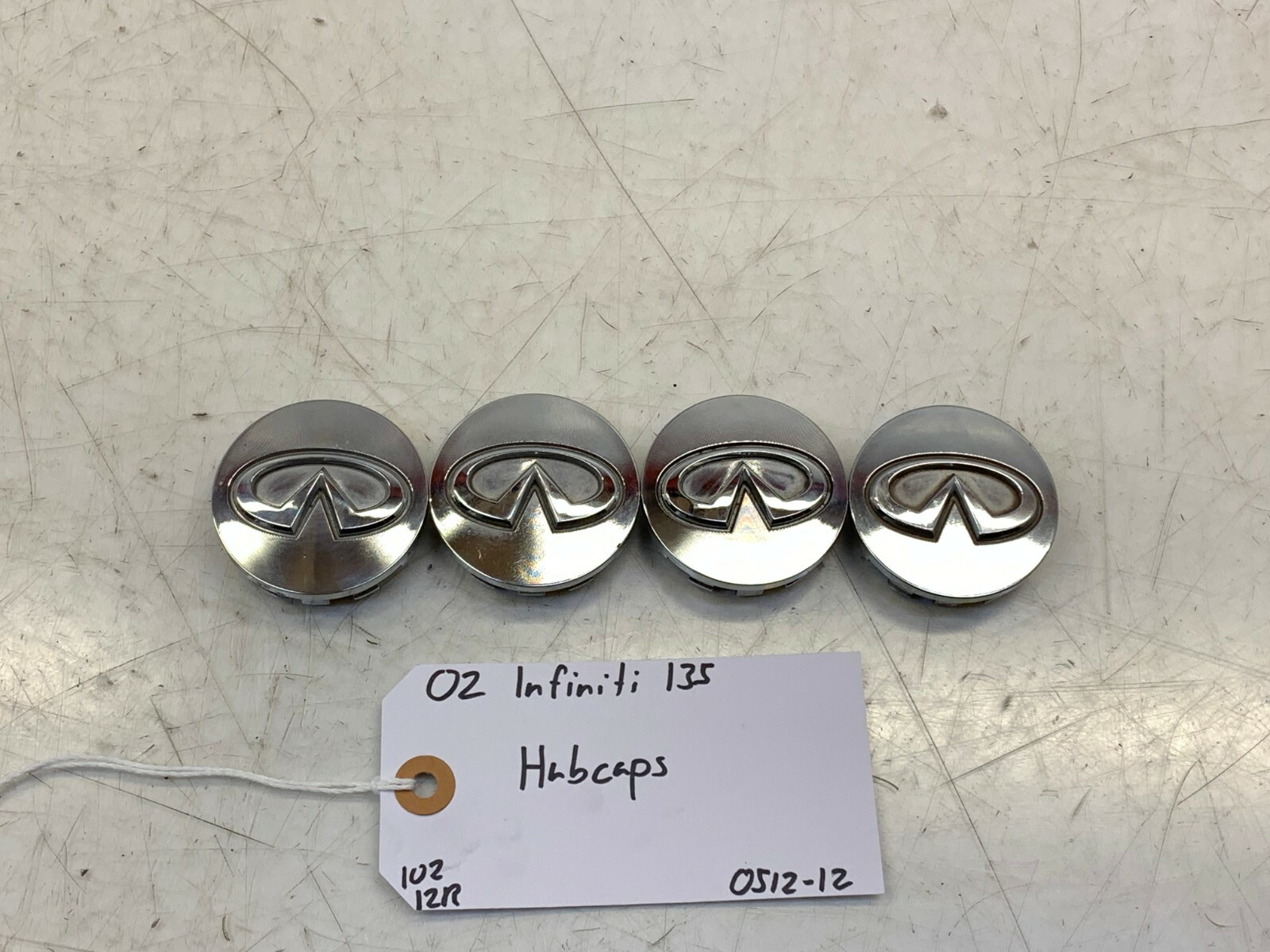 02 03 04 INFINITI I35 CENTER WHEEL HUBCAPS HUB CAPS SET OF 4 OEM 40343