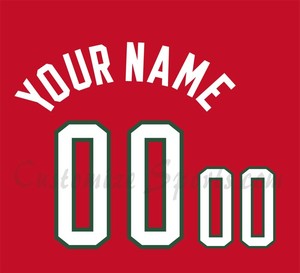 Milwaukee Bucks Customized Number Kit for 2008-2015 Red ...
