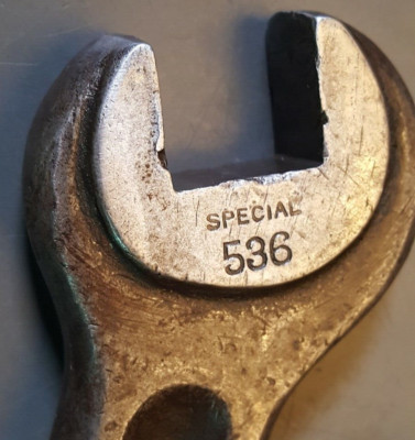 Antique Vtg J H Williams 536 Special Tool Post Wrench 3/4''- 5/8'' 8.25L Pre- 1914