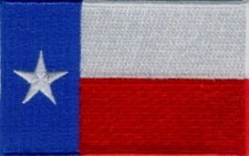 5 Pcs Texas USA State Flag Embroidered Patches 3"x2" iron-on