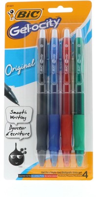 Bic velocity assorted Color retractable Gel pens - 4 ct (070330314412)