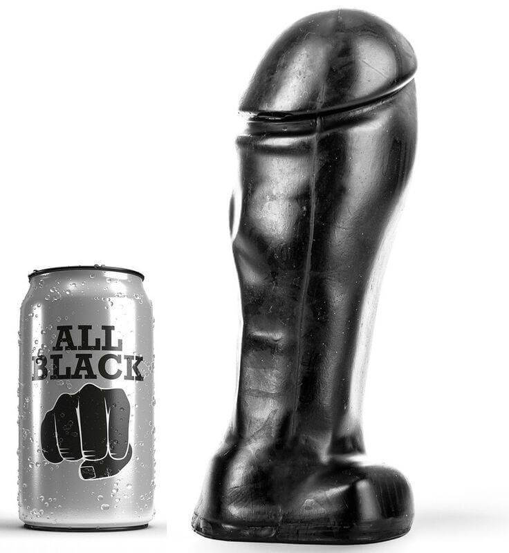 All Black - Dildo in PVC a Punta Larga 22 CM