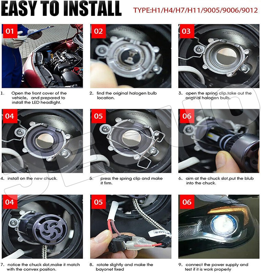Pair Of 7 Inch Round LED Headlights With Chrome Halo - Hi/Lo Beam & DRL For Chevy C10 C20 C30 Trucks 2 thumbnail image