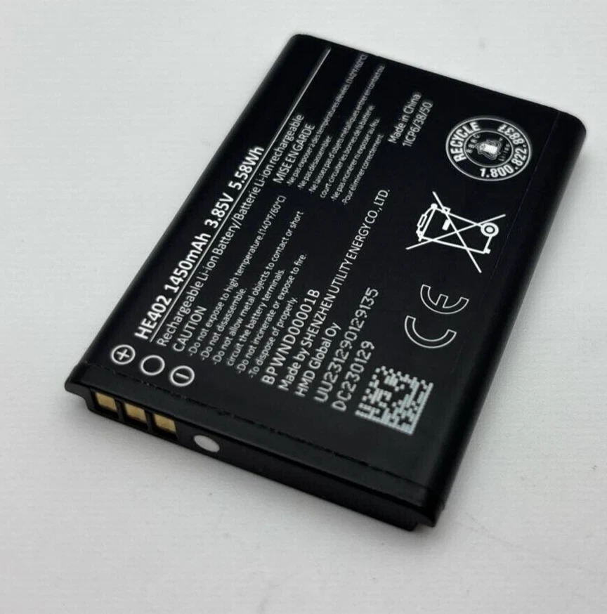诺基亚 HE402 锂离子手机电池 1450mAh 3.85 V 适用于 2720 2760 翻盖手机 — 第 3/4 张图片