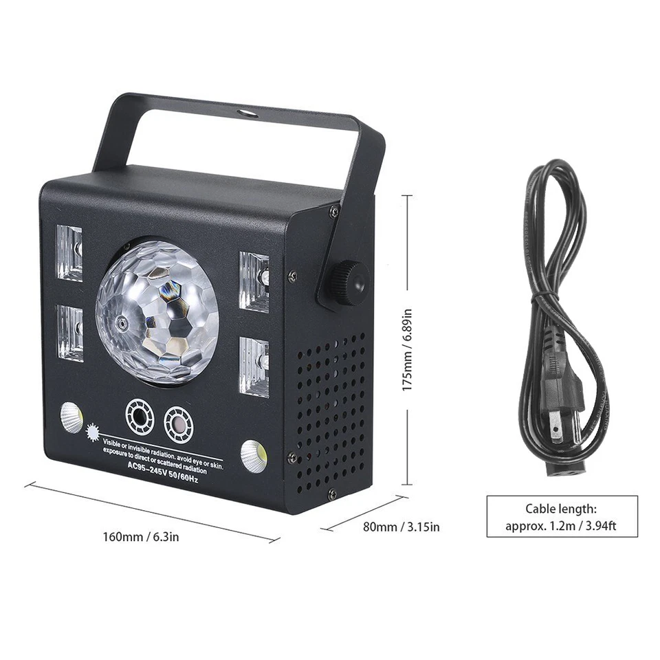 4 in 1 Mixed LED Light Party DJ Disco Lights Effect Pattern Strobe Light - Image 4 of 4