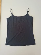 Ladies Vest Top George Size 14 Sleeveless Black 1459