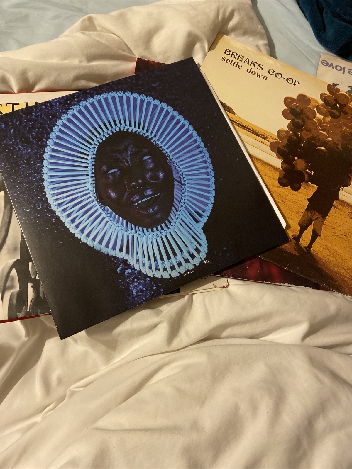 Three Vinyl Records: House, Soul, Funk, Folk from a Larger Collection-image
