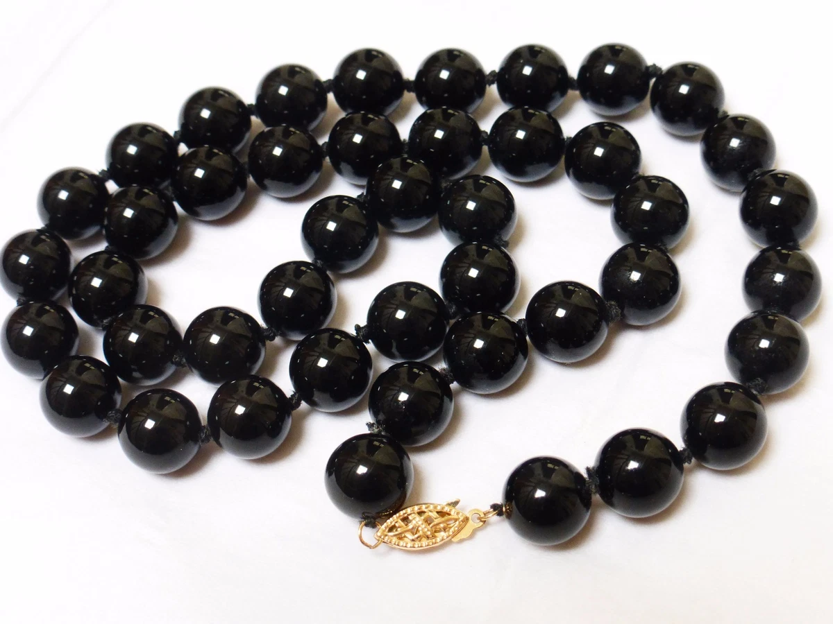 Vintage black onyx necklace deals