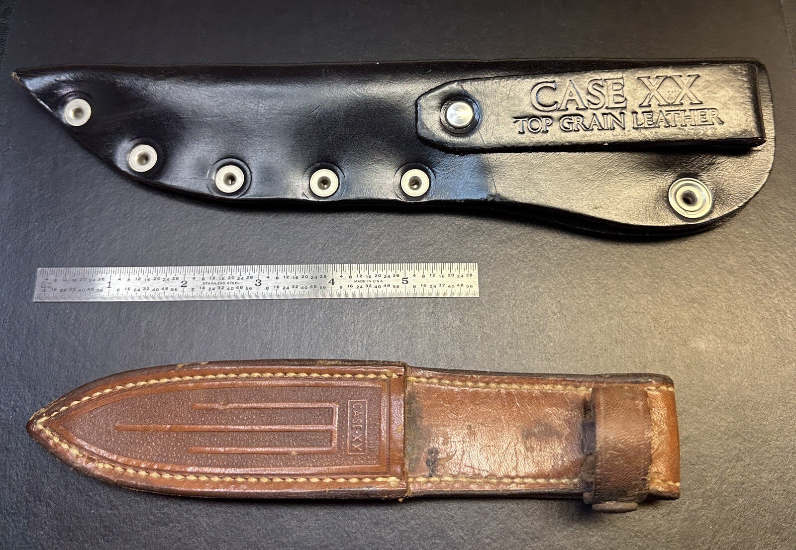LOT OF 2 CASE KNIFE LEATHER SHEATHS eBay