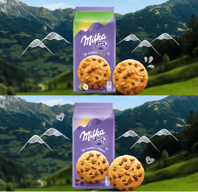 MILKA SENSATIONS - 156G - COOKIES FILLED WITH ALPINE MILK CHOCOLATE - SOFT 