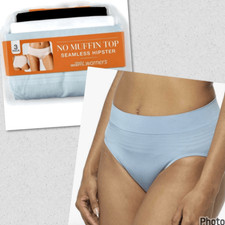 NWT 1 Warners S Blue No Pinching Dig-Free Comfort Waist Smooth Seamless Hipster