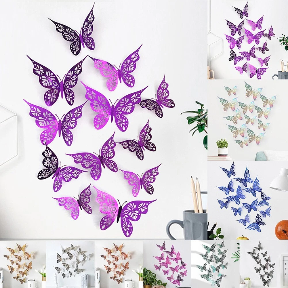 Adorable 3D Butterfly Wall Decor Pack of 12 Lightweight and Easy