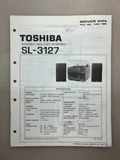 Toshiba SL-3127 Original Service Manual Free Shipping
