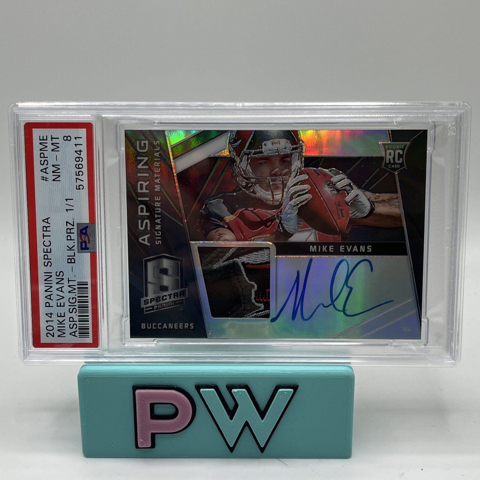 Mike Evans Panini Spectra Aspiring Signature Materials #ASPME Black Prizm 1/1