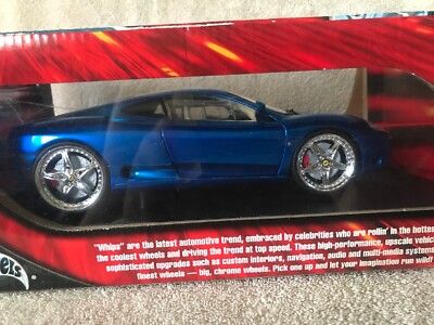 New Hot Wheels Whips Customized Ferrari 360 Modena Blue Car Die