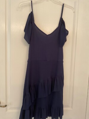 Lost Ink Blue Color Cap Sleeves size L Dress~NWT