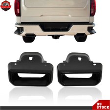 For 2019-23 Gmc Sierra 1500 Chevy Silverado Exhaust Tips Bezels Leftright Black