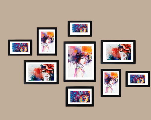 9 Pcs Black Photo Frames Collage Wall Table Set 1(8×12),2(8×10),3(6×8),3(5×7) - Picture 6 of 7
