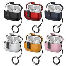 Secure Lock Shockproof Case with Keychain for AirPods Pro 2 AirPods 4/3/2/1 Gen