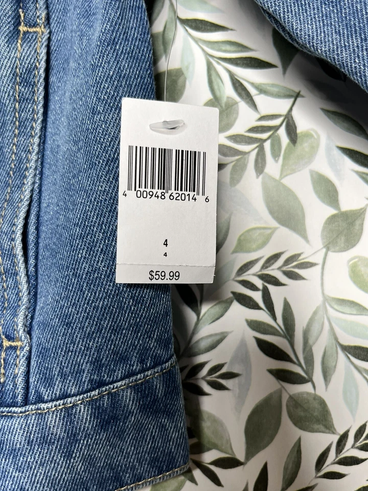 Chaqueta Jean Disney Niñas Princesa Tema Aplique Castillo Platija Arco Iris Talla 4 Foto 3 de 4