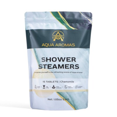 Aqua Aromas Shower Chamomile Steamers - Aromatherapy Shower Bombs, 15 count