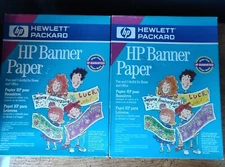 NEW Lot of 2 HP Banner Paper for Inkjet Printers Makes 5 ft Banners 24 lb C1820A