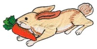 Ad49★Hase AufnäHer Zum AufbüGeln Applikation BüGelbild Flicken Patch 7,3 X 4,5Cm