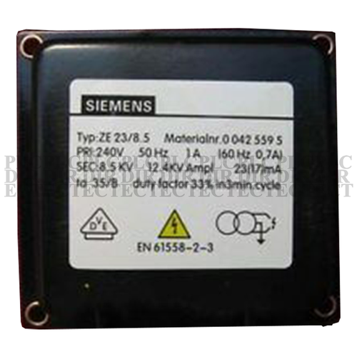 NEW Siemens ZE23 8.5 Ignition Transformer 240V 1A 8.5KV 12.4KV Ampl