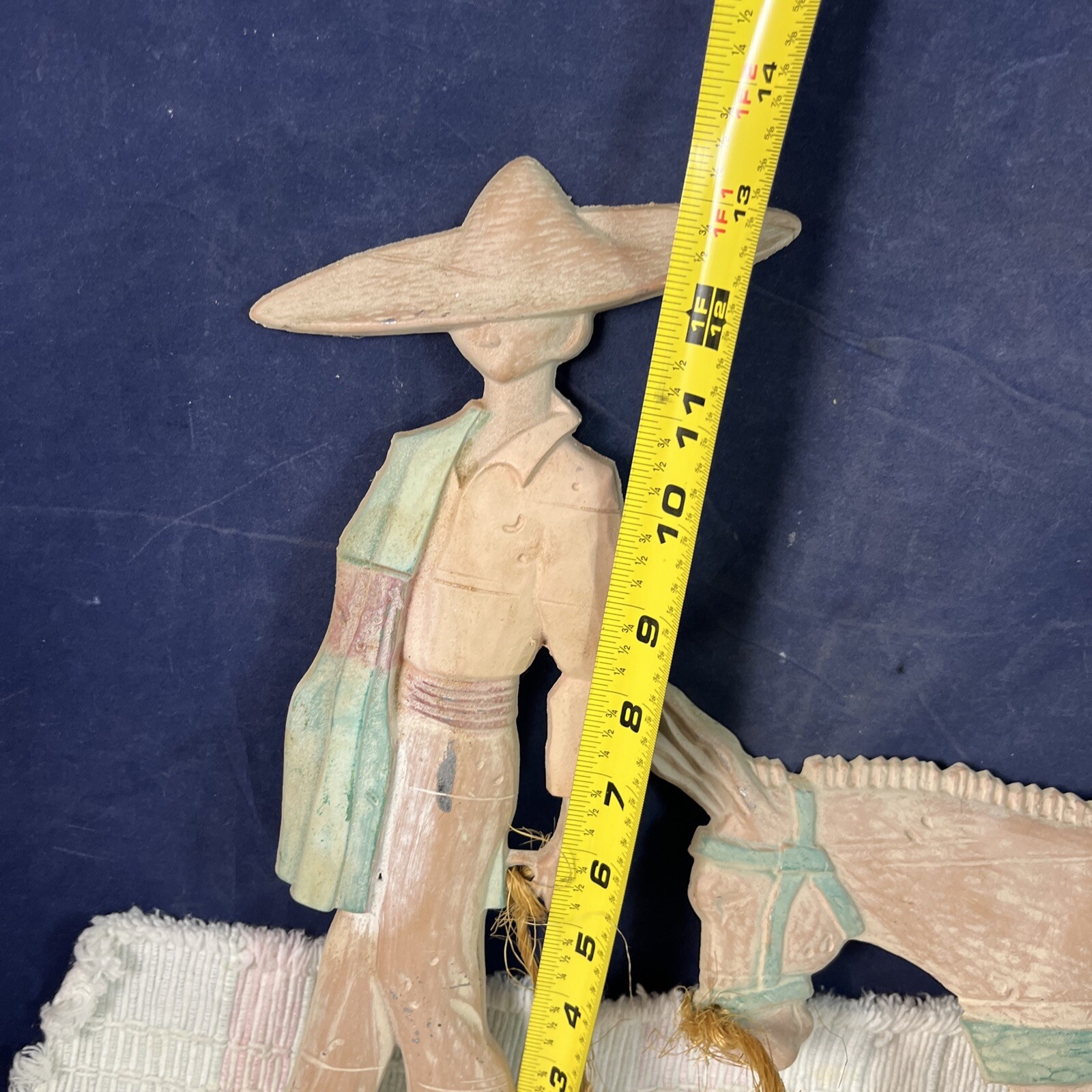 Southwest Home Decor Pastel Metal Wall Art Mexican Man Burro Donkey Mule Desert eBay