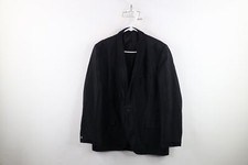 Vtg 60s Mens 44R Distressed Hand Tailored Satin Trim Tuxedo Prom Suit Jacket USA