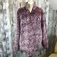 Southern Shirt Burgandy Sherpa Pullover Size Xl
