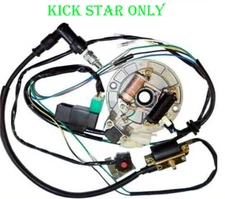 Kick Start Dirt Bike Full Electrics Wire Harness CDI Stator Magneto Spark Plug