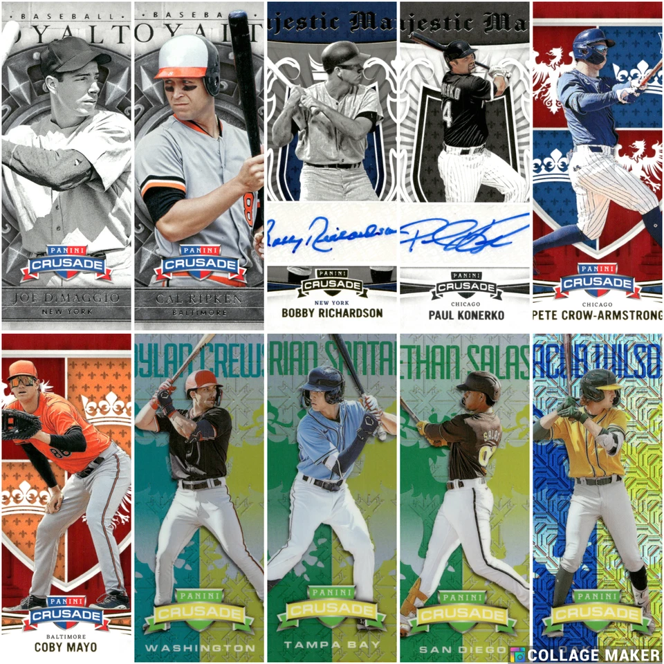 2024 Panini Crusade Baseball Inserts & Prizm Parallels – Pick Your Card / Autos - Image 2 of 2