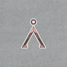 Ornate Geometric Pyramid Sticker Mystical Sacred Geometry Design Brown Tone 4120