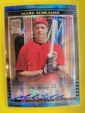 2002 Bowman Chrome Draft X-Fractor Autograph #175 Mark Schramek RC - Reds