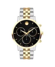 Movado Museum Classic Quartz Two Toned 42mm Black Dial Men's Watch 0607777