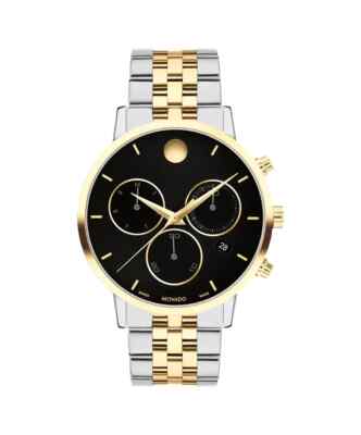 Movado Museum Classic Quartz Two Toned 42mm Black Dial Men's Watch 0607777 