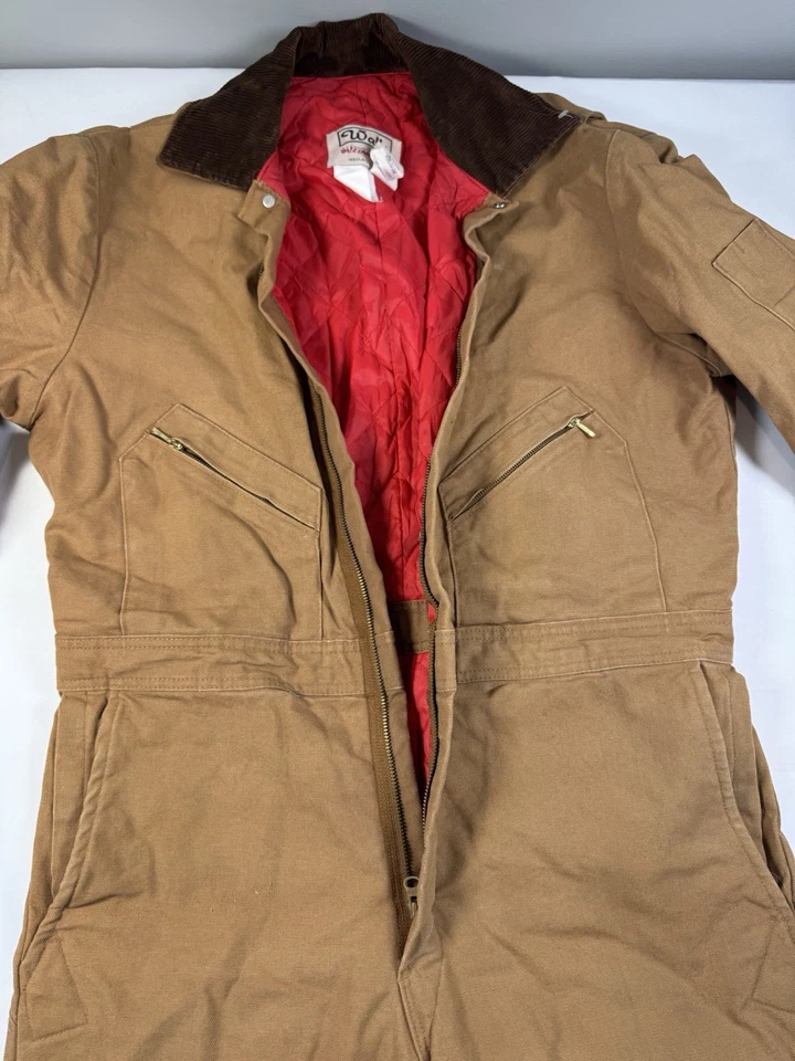 Walls Blizzard Pruf Mono Hombre Grande Corto Beige Rojo Lona Aislante EE. UU. Foto 3 de 4