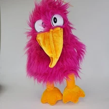 Toko The Absurd Bird Squawking Hand Puppet Pink Orange With Sound