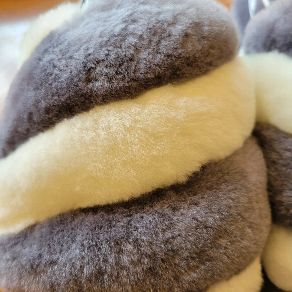 Новый UGG серый белый комбо диско полоски платформе шлепанцы женский размер 10 - Изображение 4 из 4