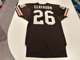 original 1991 RAYMOND CLAYBORN CLEVELAND BROWNS game worn NFL FOOTBALL JERSEY