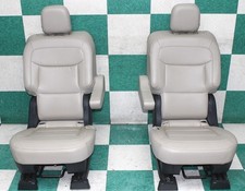20 Explorer Gray Vinyl Rear Second 2nd Row Backseat Captains Bucket Seats Set 20 Explorer Gray Vinyl Rear Second 2nd Row Backseat Captains Bucket Seats Set