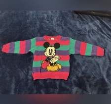 Vintage Mickey's Stuff For Kids Knit Sweater Small Mickey Minnie Mouse Disney