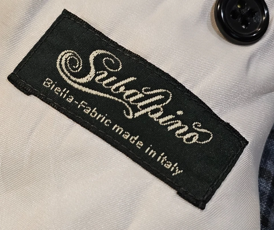 Traje Todd Snyder NY Subalpino Italia Sutton Fit Lana Lino Azul Cuadros 40S X 32W Foto 4 de 4