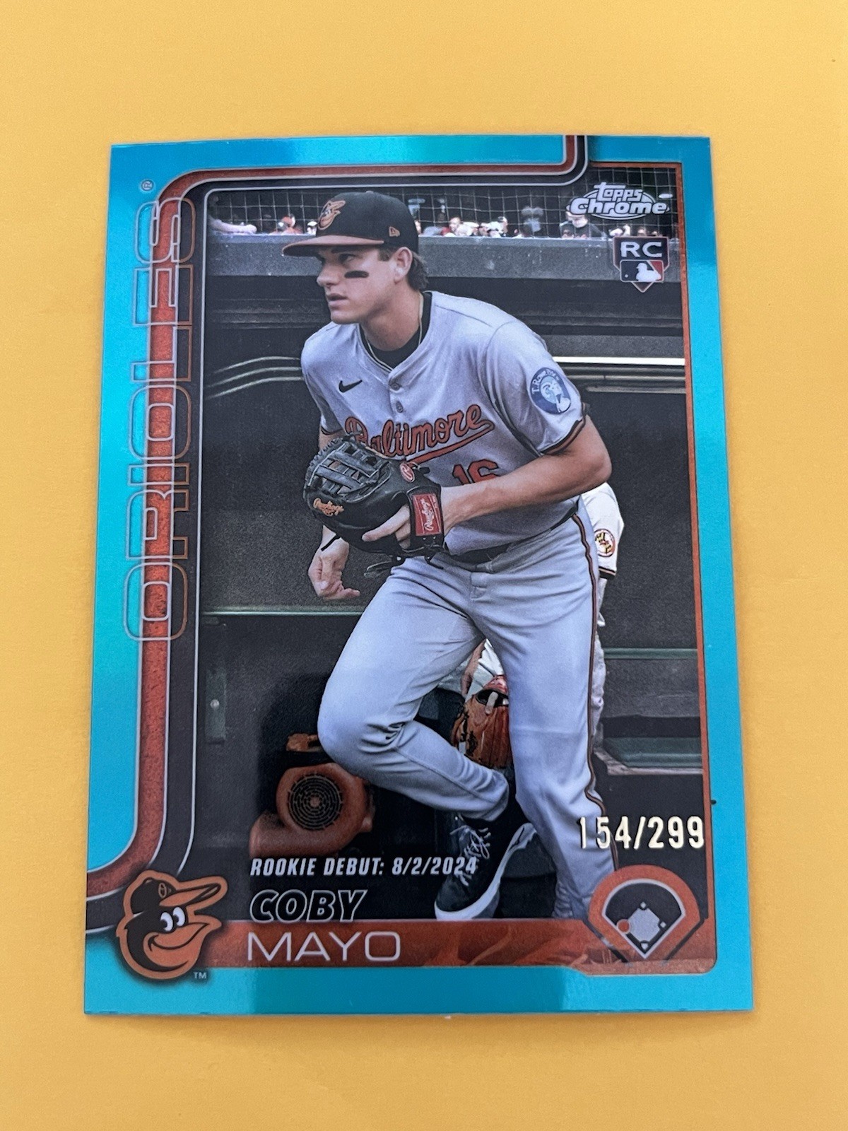 2025 Topps Chrome Update - Rookie Debut Coby Mayo #USC94 Teal Refractor /299