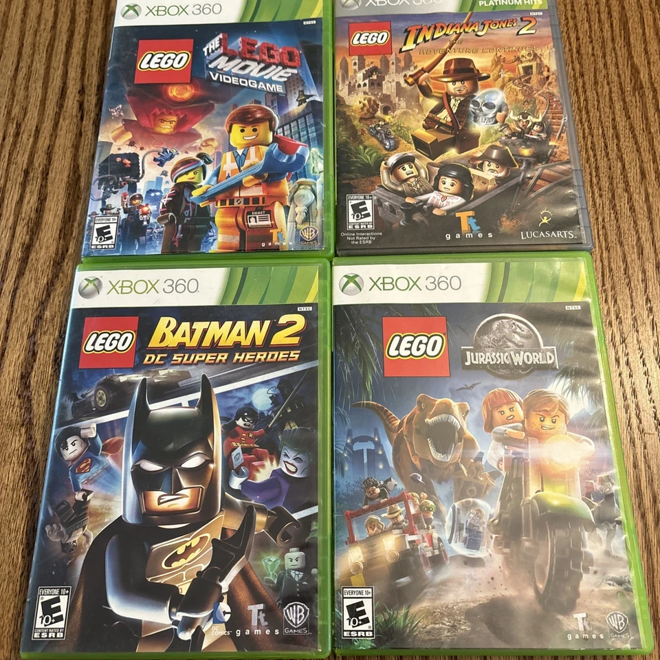 Xbox 360 Lego Juego Paquete De 4 Juegos Batman Indiana Jones Parque Jurásico Lego Mov Foto 2 de 4